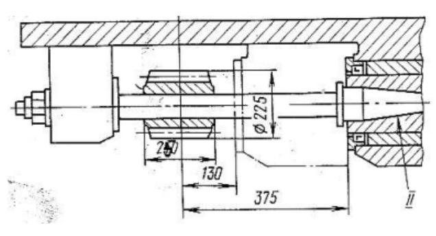 Зубофрезерный полуавтомат 53А11 - Рабочее пространство инструмента
